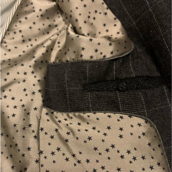 Maison Scotch Plaid Check Wool Equestrian Blazer - Picture 11 of 12